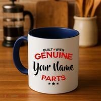 Personalize Built With Genuine Parts Custom Name Coffee Mug thumb 4