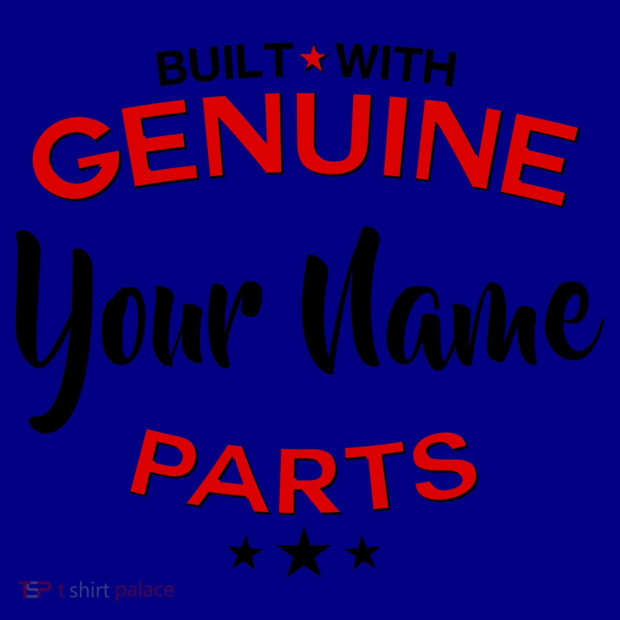 Personalize Built With Genuine Parts Custom Name Coffee Mug