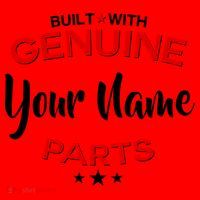 Personalize Built With Genuine Parts Custom Name Santa Hat thumb 1