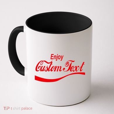 Personalize Enjoy Custom Text Name Spoof Logo Coffee Mug