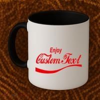 Personalize Enjoy Custom Text Name Spoof Logo Coffee Mug thumb 2