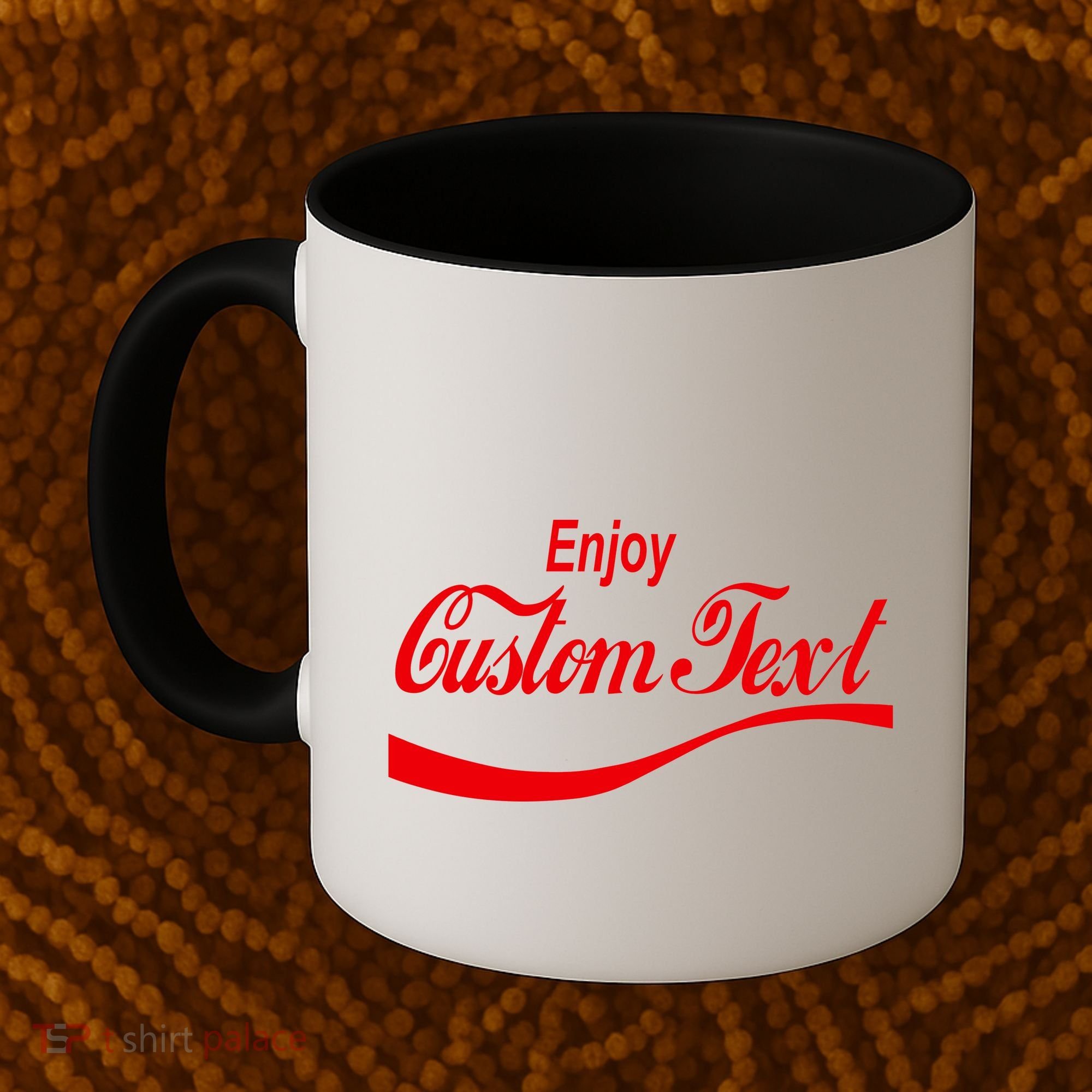 Personalize Enjoy Custom Text Name Spoof Logo Coffee Mug
