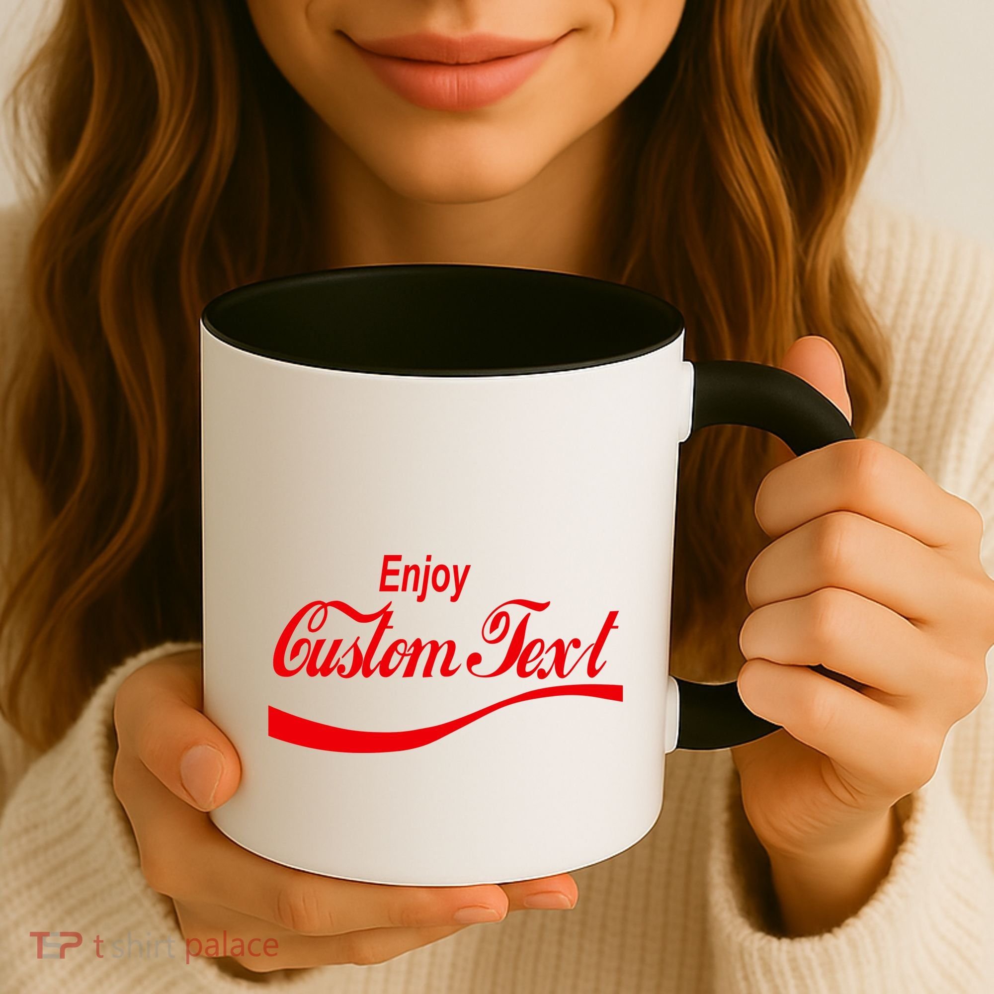 Personalize Enjoy Custom Text Name Spoof Logo Coffee Mug