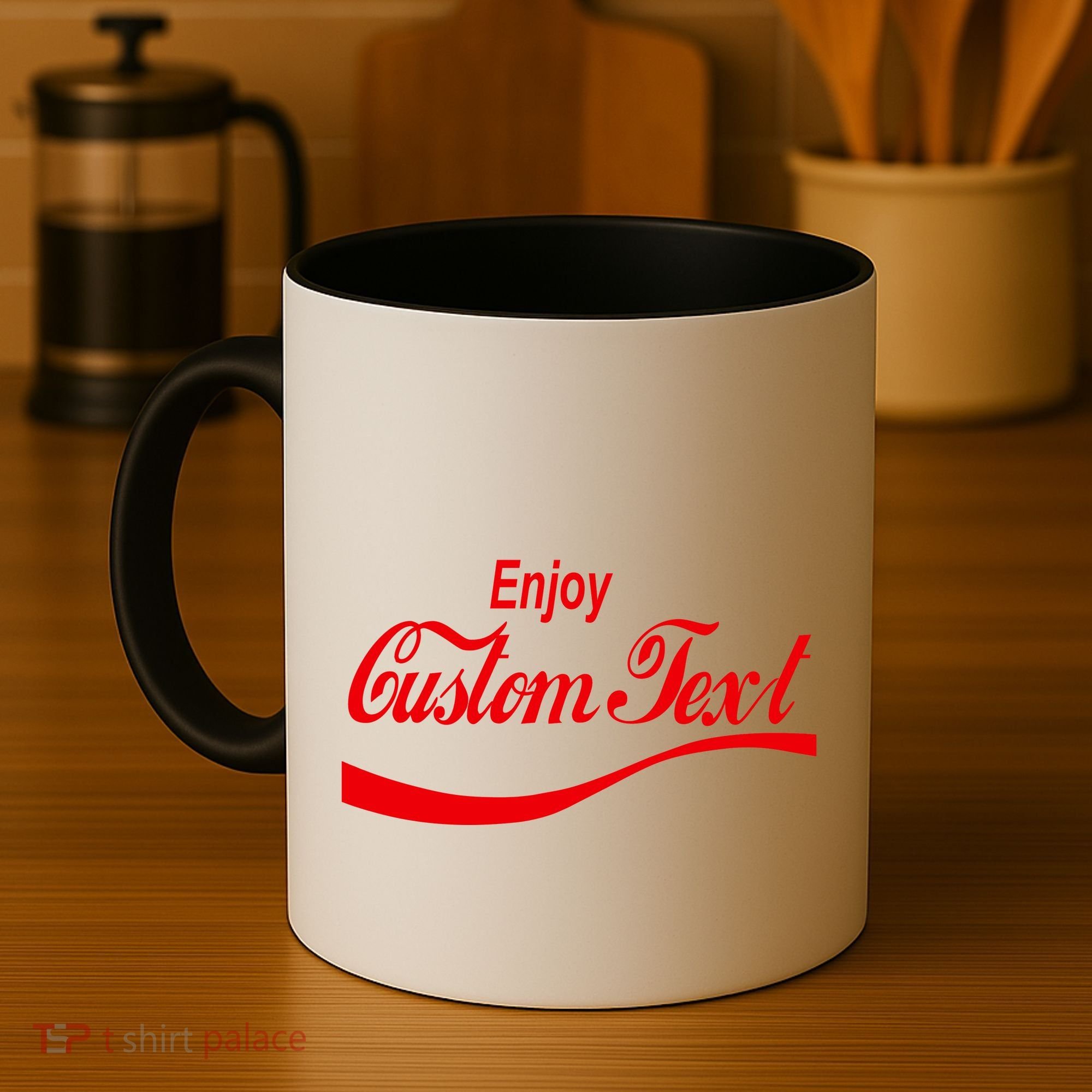 Personalize Enjoy Custom Text Name Spoof Logo Coffee Mug
