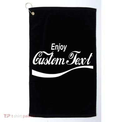 Personalize Enjoy Custom Text Name Spoof Logo Golf Towel