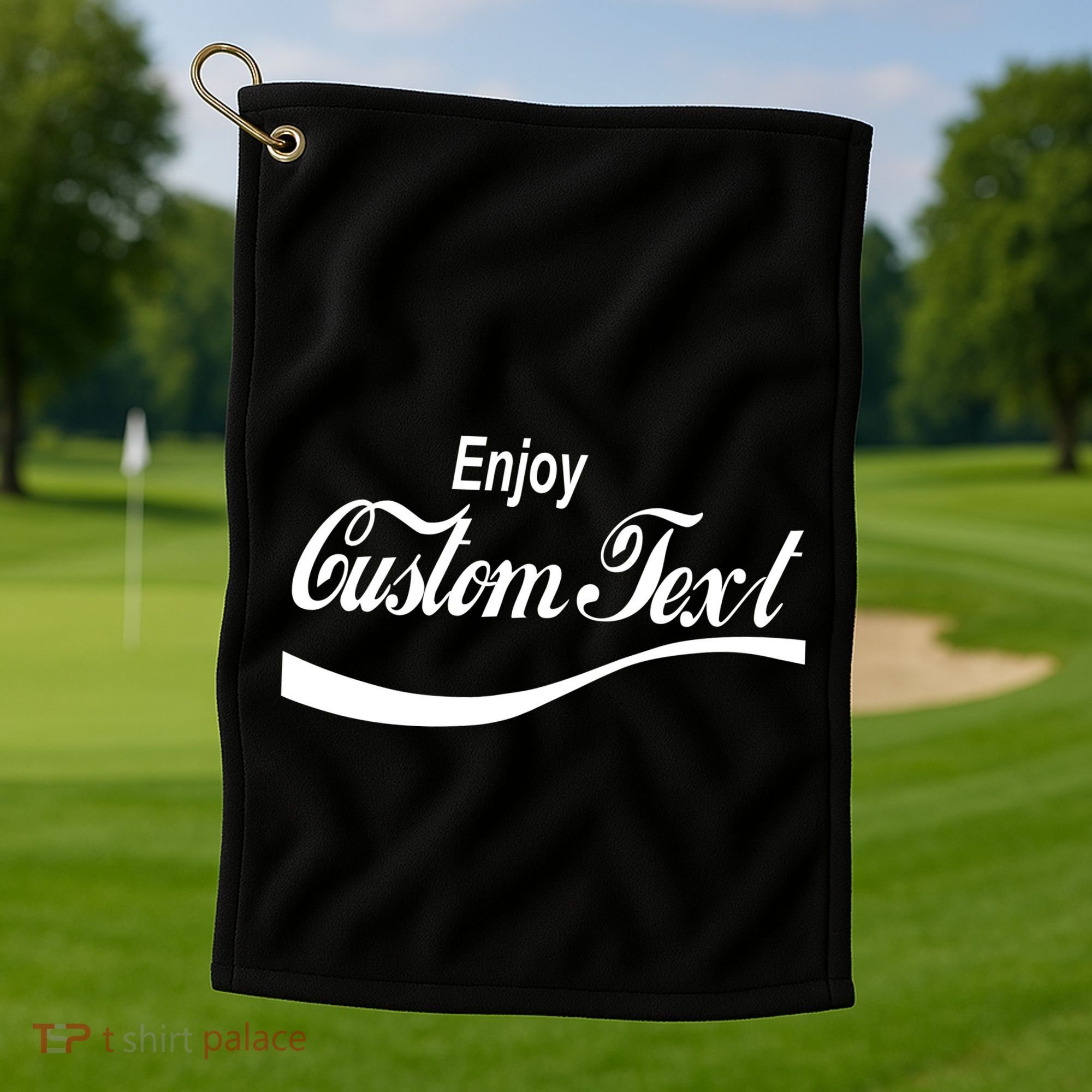 Personalize Enjoy Custom Text Name Spoof Logo Golf Towel