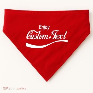Personalize Enjoy Custom Text Name Spoof Logo USA-Made Doggie Bandana
