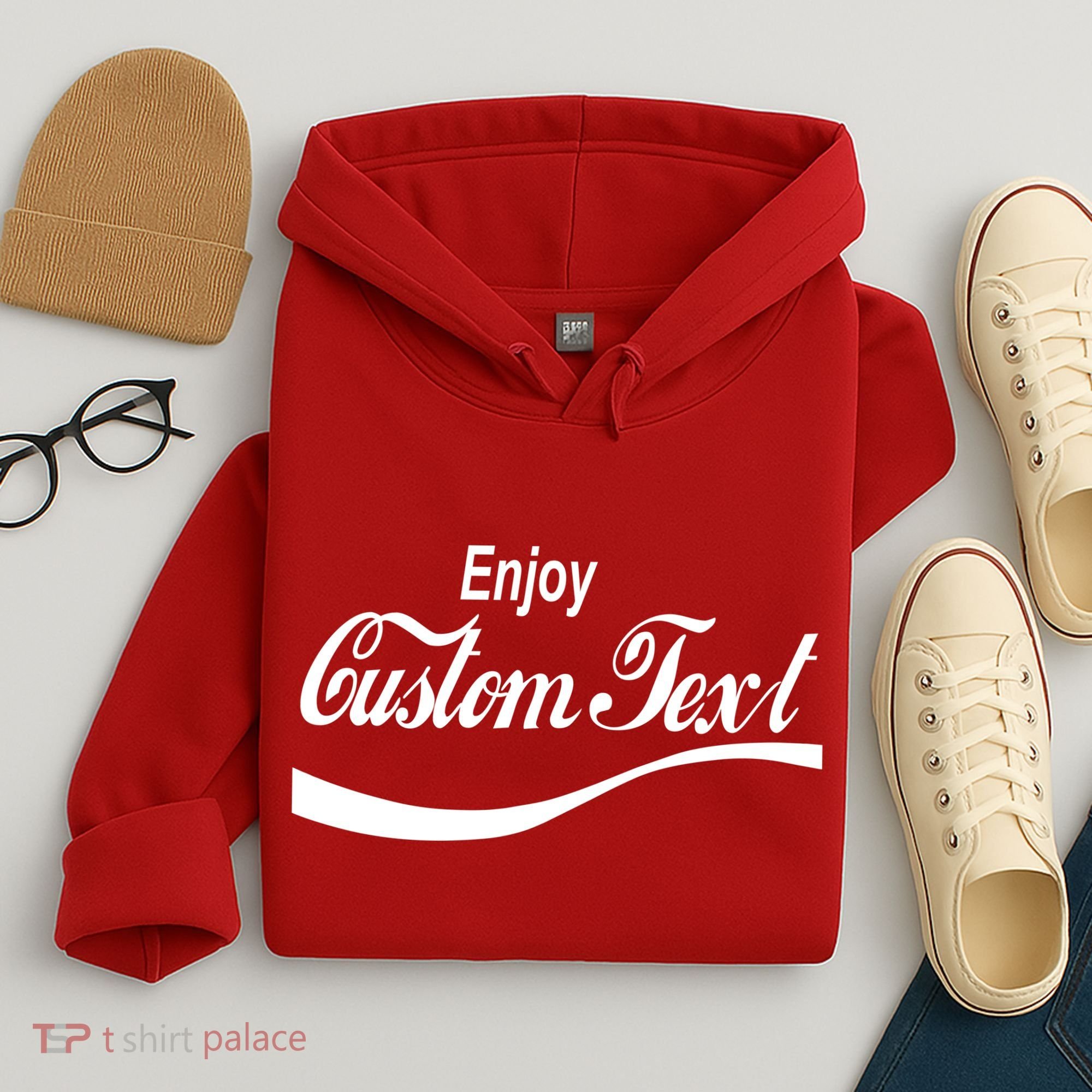 Personalize Enjoy Custom Text Name Spoof Logo Hoodie