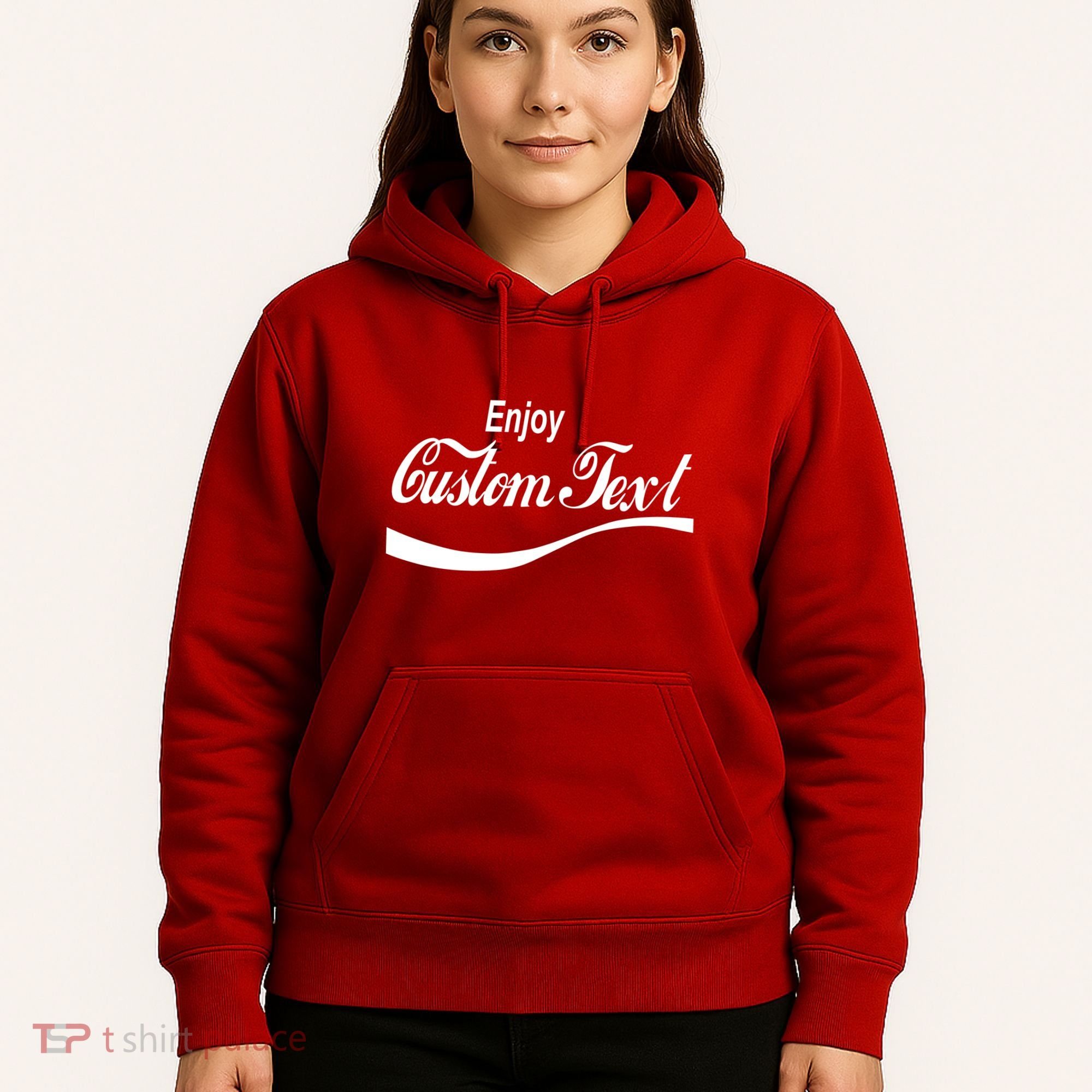 Personalize Enjoy Custom Text Name Spoof Logo Hoodie