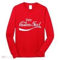 Personalize Enjoy Custom Text Name Spoof Logo Long Sleeve Shirt thumb 0