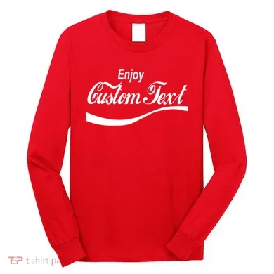 Personalize Enjoy Custom Text Name Spoof Logo Long Sleeve Shirt