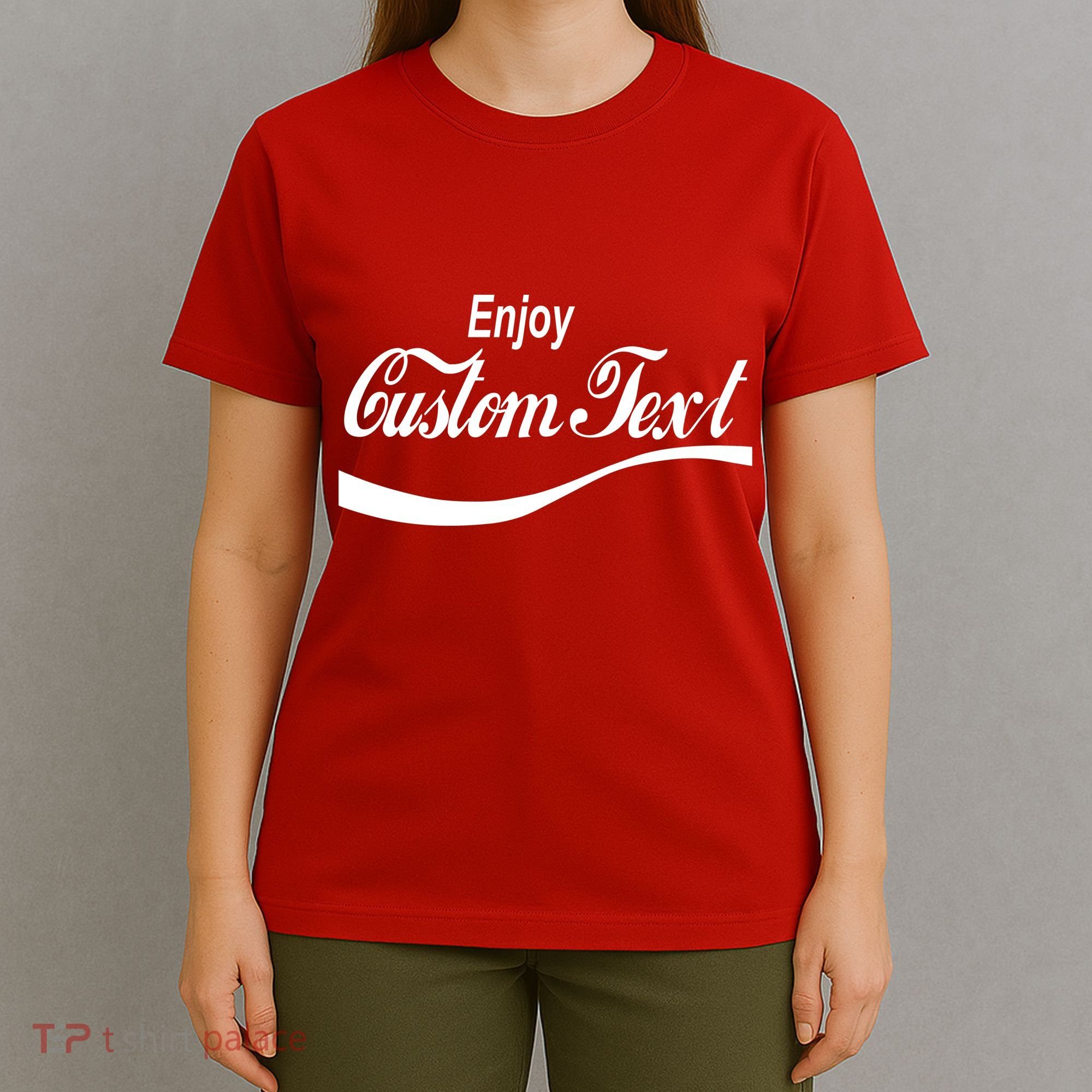 Personalize Enjoy Custom Text Name Spoof Logo T-Shirt
