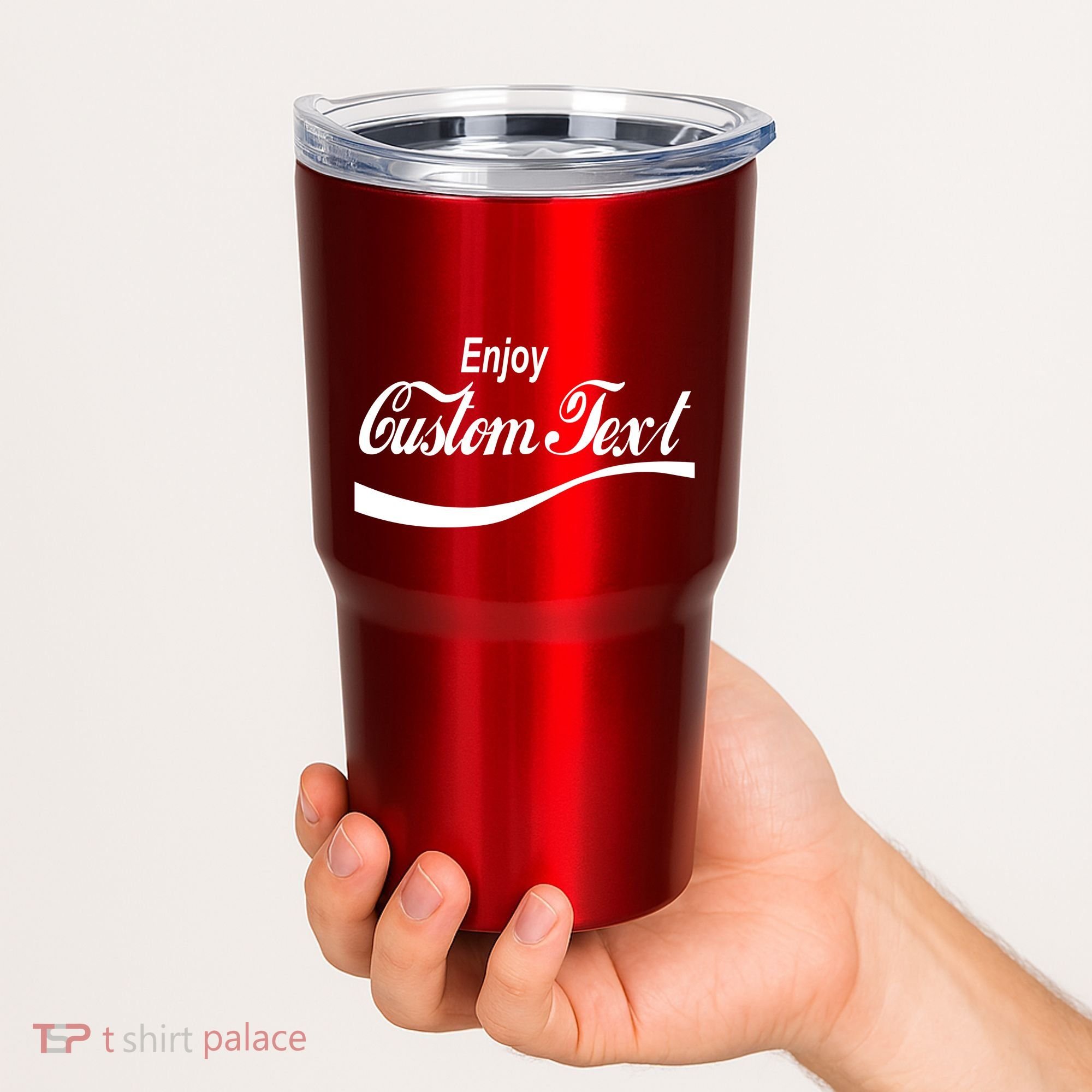Personalize Enjoy Custom Text Name Spoof Logo Tumbler