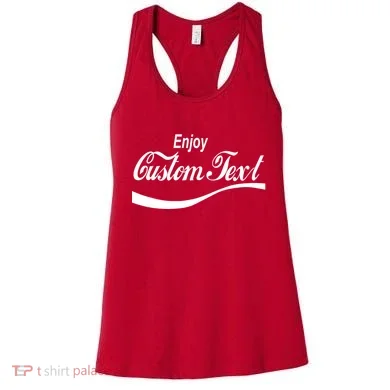 Personalize Enjoy Custom Text Name Spoof Logo Women's Tank Top