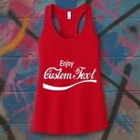 Personalize Enjoy Custom Text Name Spoof Logo Women's Tank Top thumb 3
