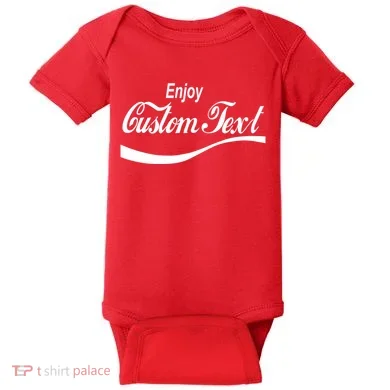 Personalize Enjoy Custom Text Name Spoof Logo Baby Bodysuit