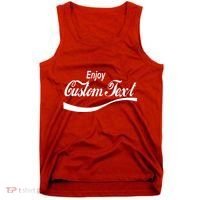 Personalize Enjoy Custom Text Name Spoof Logo Tank Top thumb 0
