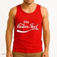 Personalize Enjoy Custom Text Name Spoof Logo Tank Top thumb 3