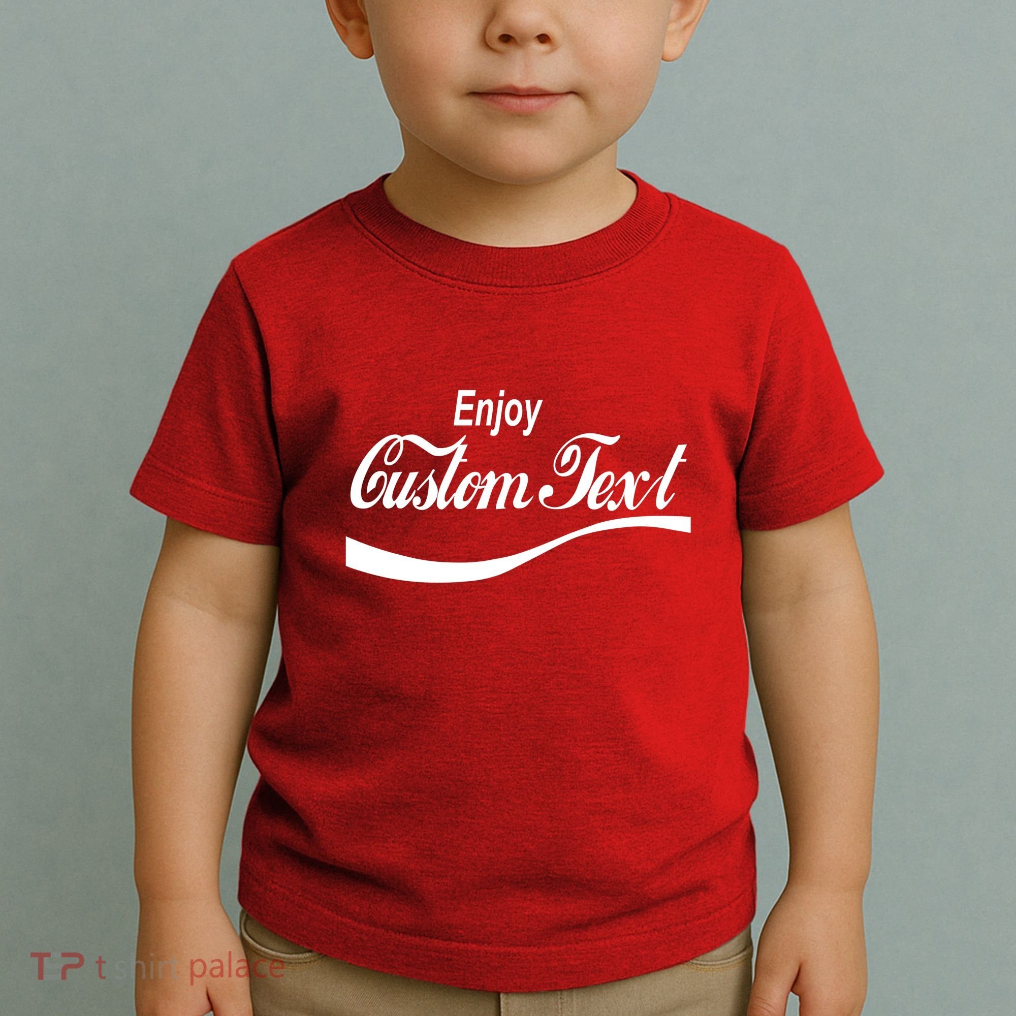 Personalize Enjoy Custom Text Name Spoof Logo Toddler T-Shirt