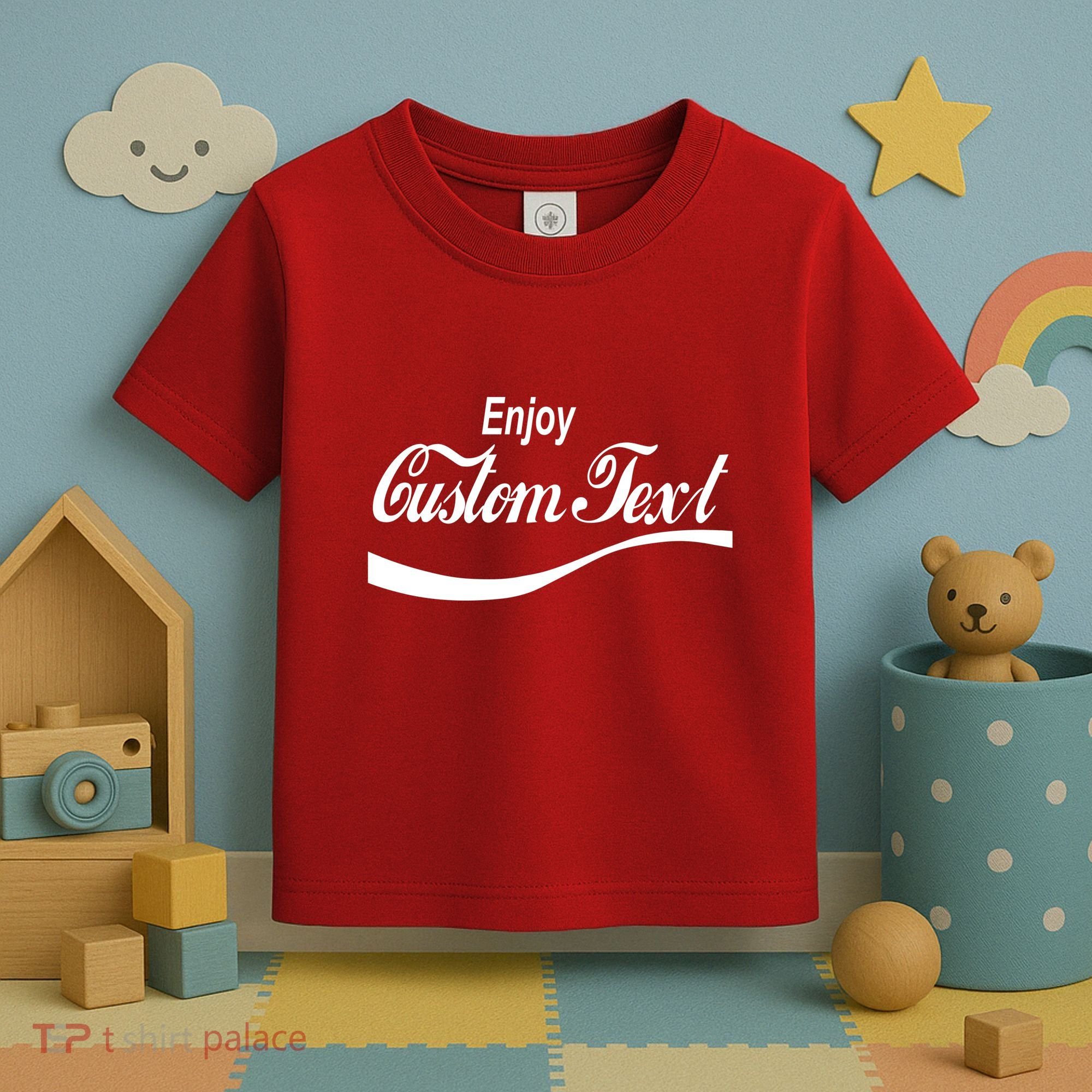 Personalize Enjoy Custom Text Name Spoof Logo Toddler T-Shirt