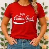 Personalize Enjoy Custom Text Name Spoof Logo Women's T-Shirt thumb 2