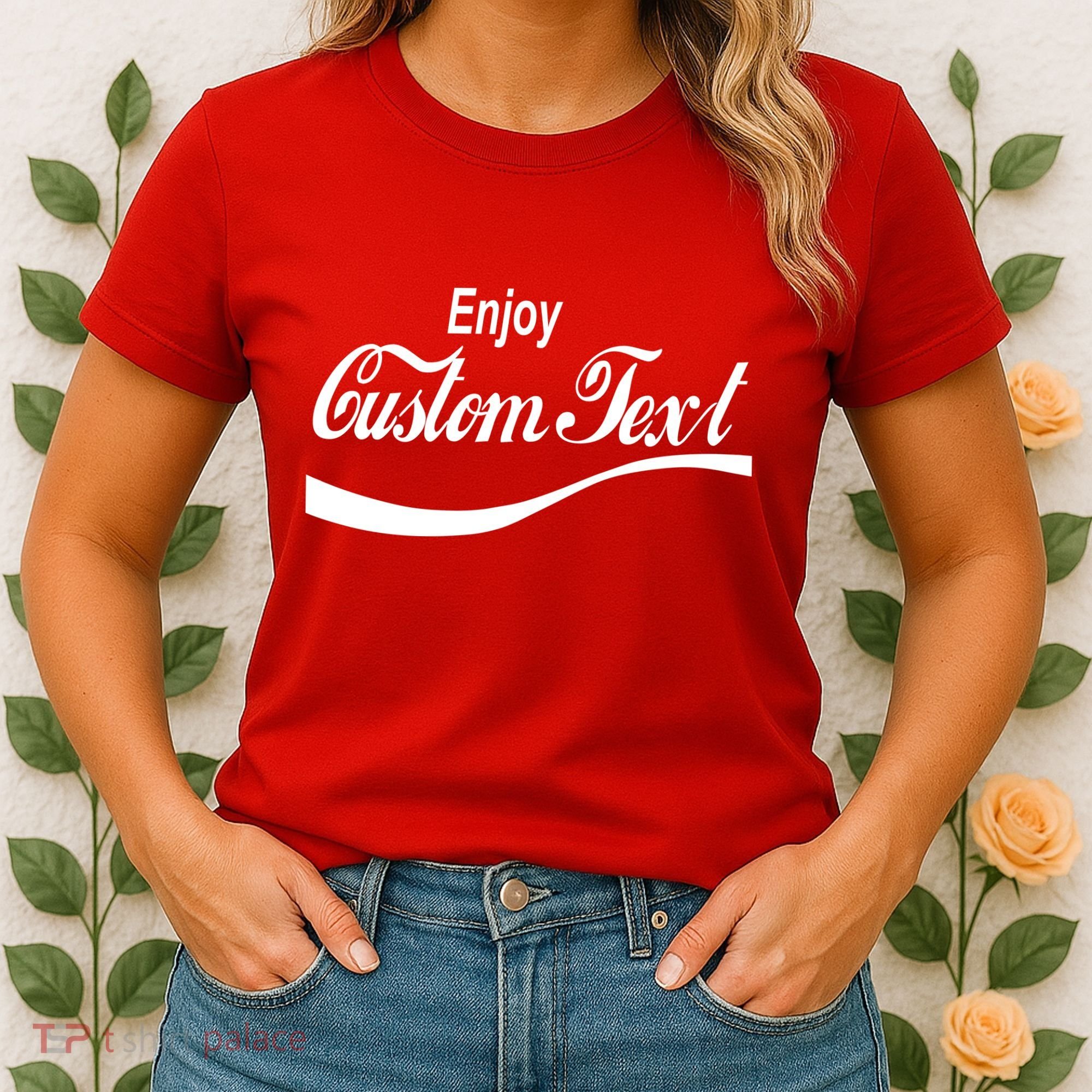 Personalize Enjoy Custom Text Name Spoof Logo Women's T-Shirt