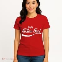 Personalize Enjoy Custom Text Name Spoof Logo Women's T-Shirt thumb 4