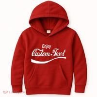 Personalize Enjoy Custom Text Name Spoof Logo Kids Hoodie thumb 0