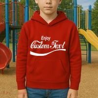 Personalize Enjoy Custom Text Name Spoof Logo Kids Hoodie thumb 2