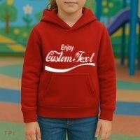 Personalize Enjoy Custom Text Name Spoof Logo Kids Hoodie thumb 3