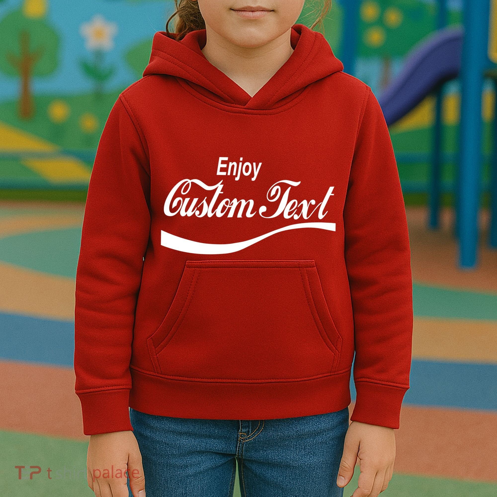 Personalize Enjoy Custom Text Name Spoof Logo Kids Hoodie