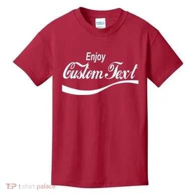 Personalize Enjoy Custom Text Name Spoof Logo Kids T-Shirt