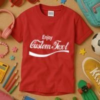 Personalize Enjoy Custom Text Name Spoof Logo Kids T-Shirt thumb 3