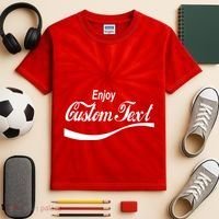 Personalize Enjoy Custom Text Name Spoof Logo Kids Tie-Dye T-Shirt thumb 2
