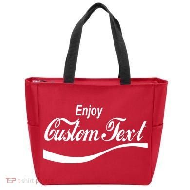 Personalize Enjoy Custom Text Name Spoof Logo Tote Bag