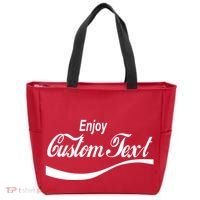 Personalize Enjoy Custom Text Name Spoof Logo Tote Bag thumb 0