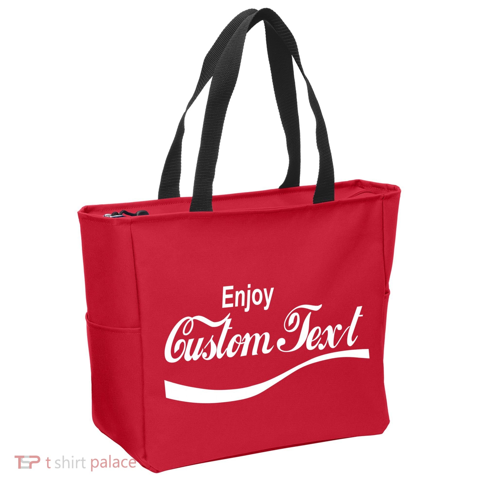 Personalize Enjoy Custom Text Name Spoof Logo Tote Bag