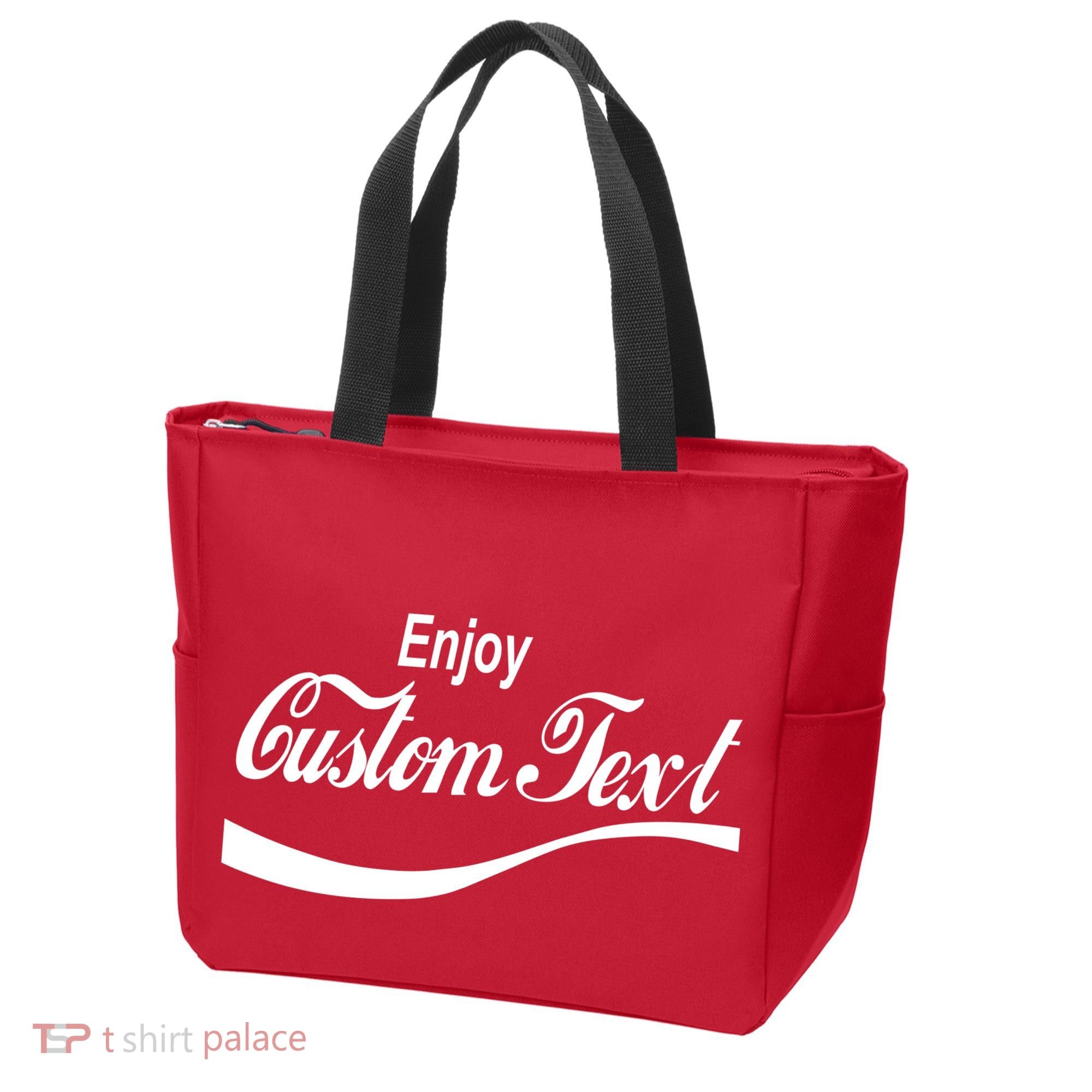 Personalize Enjoy Custom Text Name Spoof Logo Tote Bag