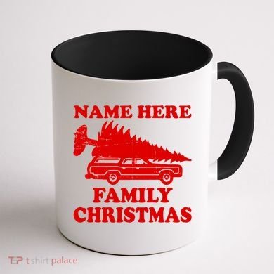 Personalize Family Christmas Custom Coffee Mug back