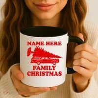 Personalize Family Christmas Custom Coffee Mug thumb 3