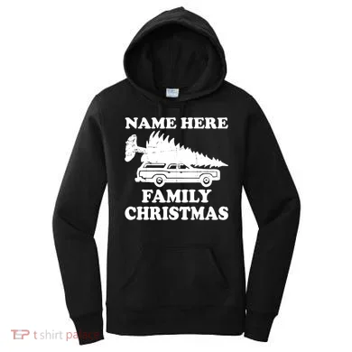 Personalize Family Christmas Custom Women's Hoodie