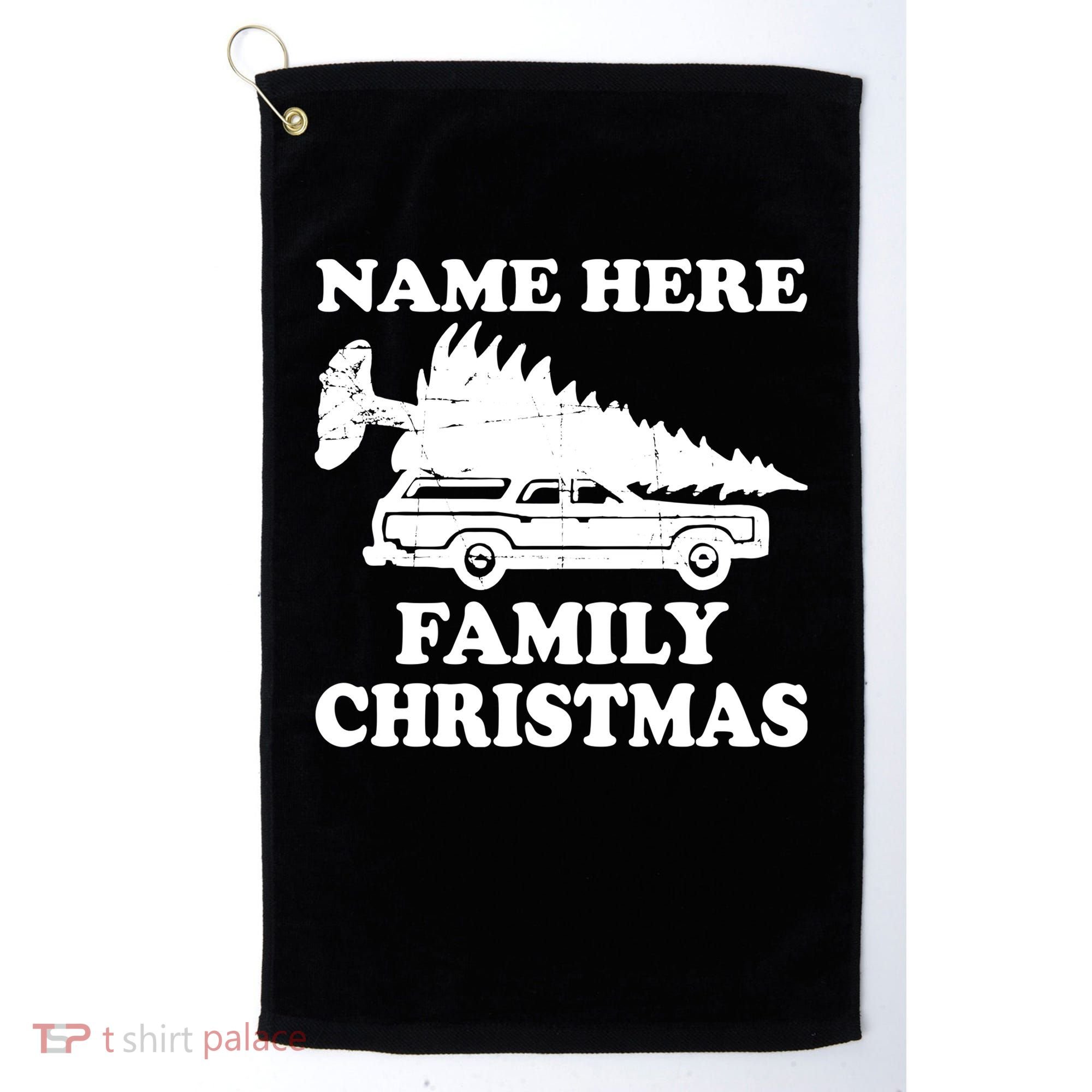 Personalize Family Christmas Custom Golf Towel