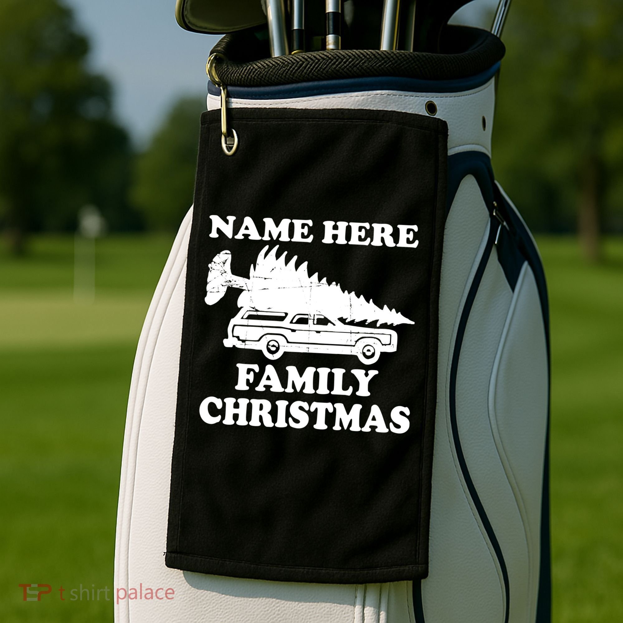 Personalize Family Christmas Custom Golf Towel