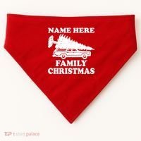 Personalize Family Christmas Custom USA-Made Doggie Bandana thumb 0