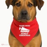 Personalize Family Christmas Custom USA-Made Doggie Bandana thumb 1