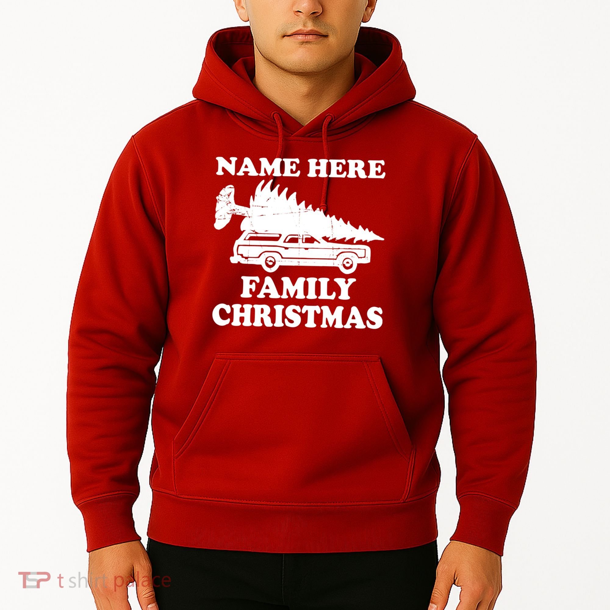 Personalize Family Christmas Custom Hoodie