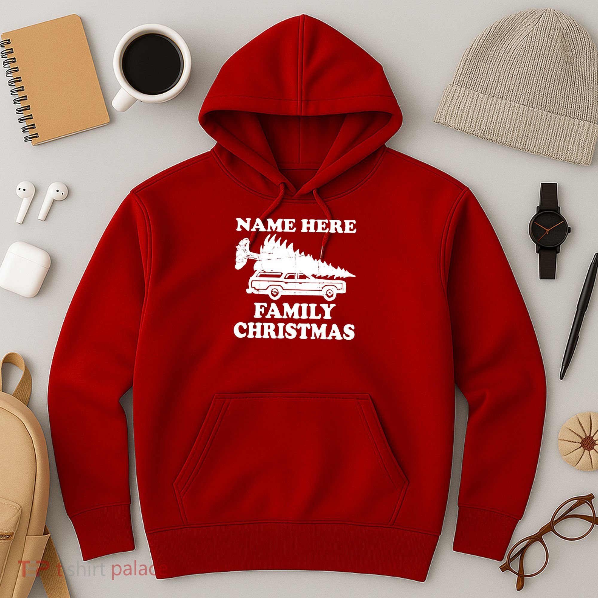 Personalize Family Christmas Custom Hoodie