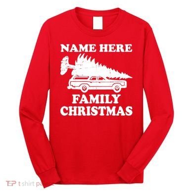 Personalize Family Christmas Custom Long Sleeve Shirt