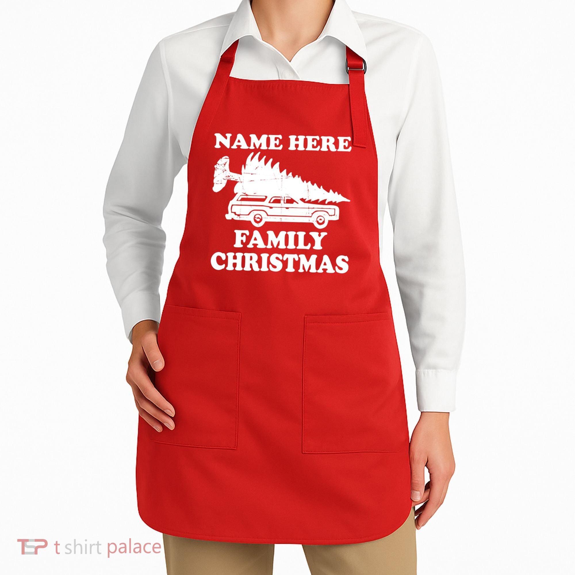 Personalize Family Christmas Custom Apron