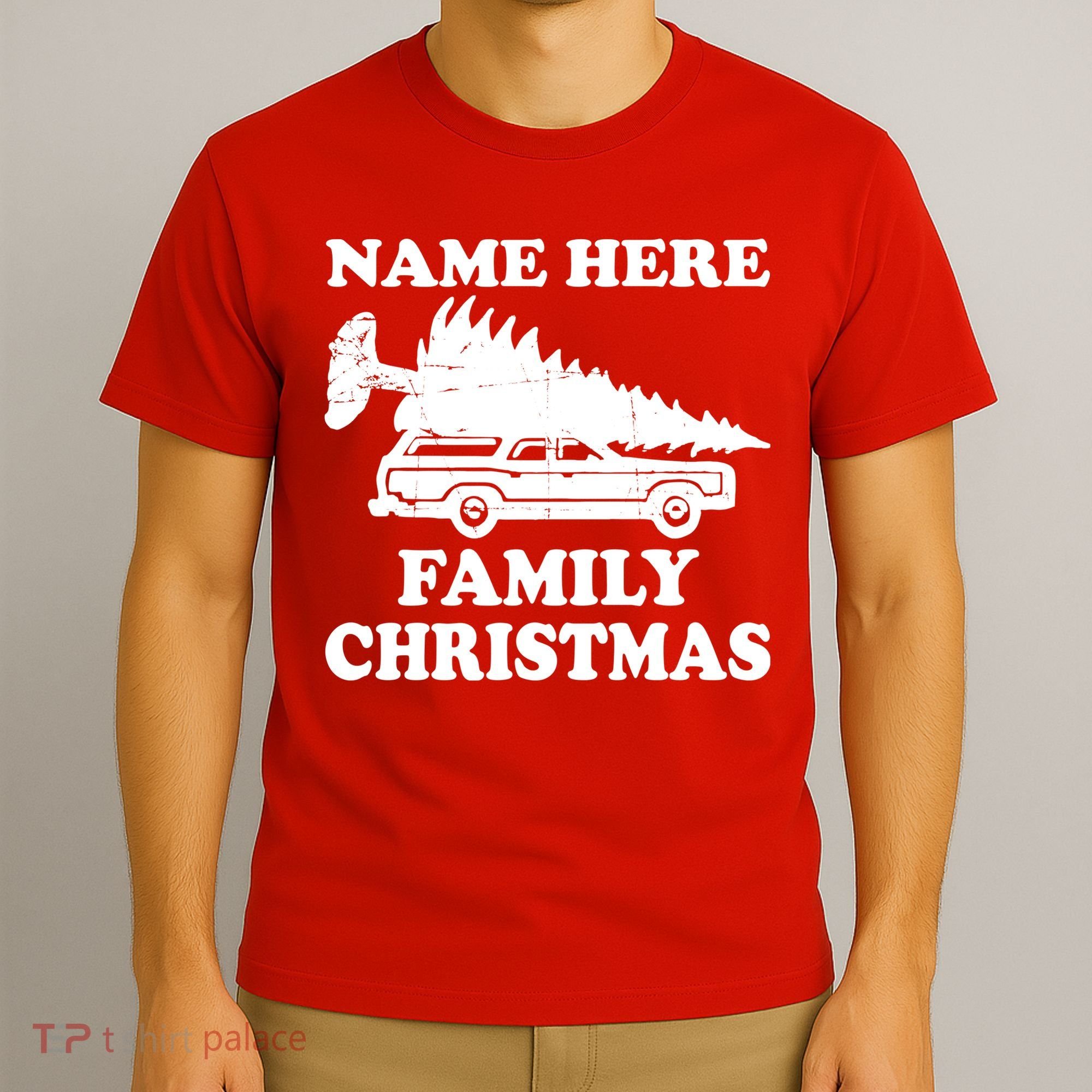 Personalize Family Christmas Custom T-Shirt